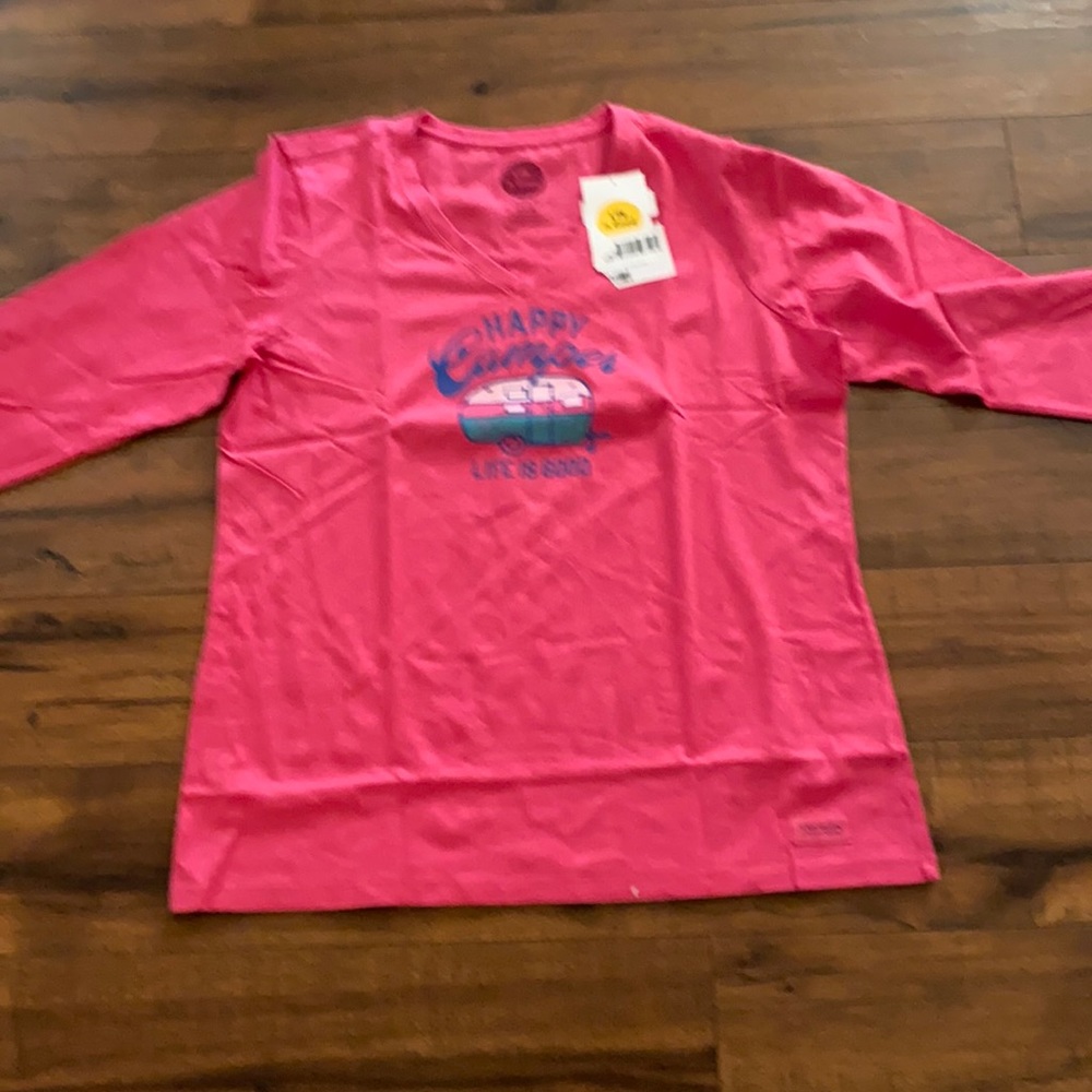 Life is good happy camper crusher tee